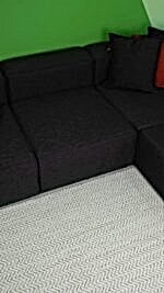 Piana 1112 Yeşil - Zigzag Dokulu Modern Yeşil Halı Modeli - Görsel 4