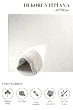 Piana 1117 Beyaz - Aydınlık Oturma Odaları İçin Kavis Detaylı Halı - Görsel 2