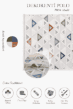 Polo 7804 Multi - Üçgen Desenli Renkli Oturma Odası Halısı - Görsel 2