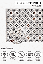 Polo 7806 Multi - Renkli Geometrik Desenli Modern Halı - Görsel 2