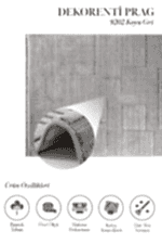 Prag 9202 Gri- Modern Dokulu ve Parçalı Desen Koyu Gri Halı - Görsel 2