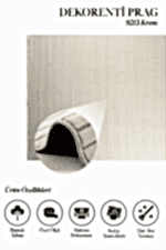 Prag 9213 Krem - Salon ve Oturma Odası İçin Şık Halı Modeli - Görsel 2