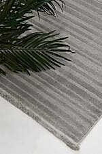 Eyfel 3103 Gri - Düz Çizgili Gri Salon Halısı - Görsel 7