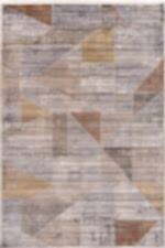 Naturel 1710 Gri Sarı - Asimetrik Desenli Gri Sarı Tasarım Halı