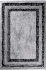 Nita 1202 Gri - Gri Geçişli Modern Çerçeve Tasarımlı Halı