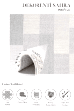 Sahra 9907 Gri - Parçalı Modern Desenli Gri Halı - Görsel 2