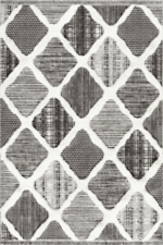 Step 2202 Gri - Göz Alıcı Elmas Motifli Gri Halı