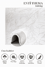 Thema 9408 Bej - Natürel Tonlarda Minimal Bej Halı Modeli - Görsel 2