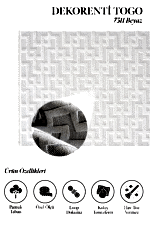 Togo 7511 Beyaz - Minimalist Tarzda Beyaz Geometrik Salon Halısı - Görsel 2