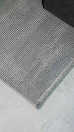 Velar 3603 Gri - İnce Çizgili Soft Dokulu Gri Salon Halısı - Görsel 6