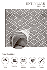 Velar 3605 Gri - Dinamik Desenlere Sahip Gri Renk Halı - Görsel 2